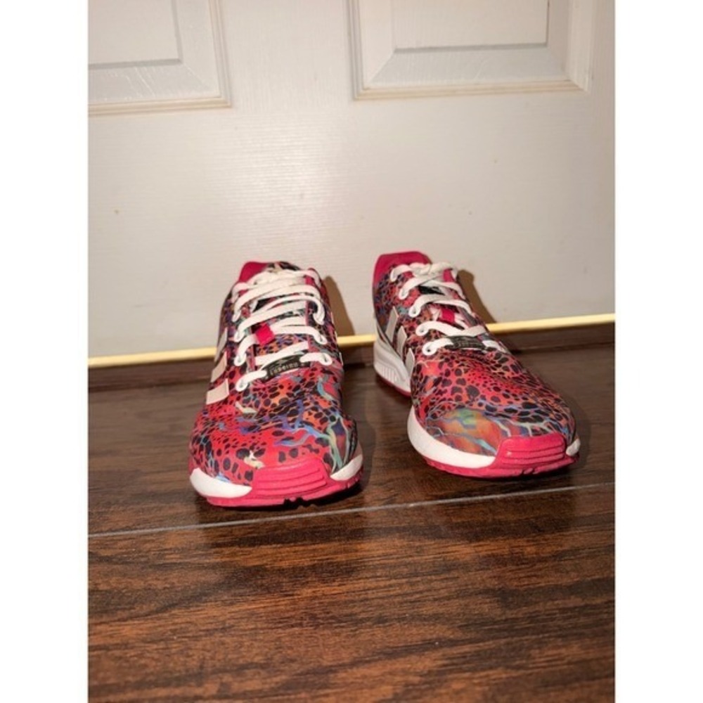 Adidas ZX Flux‎ Women's Sneakers Abstract Pink White Athletic Shoes Size 6